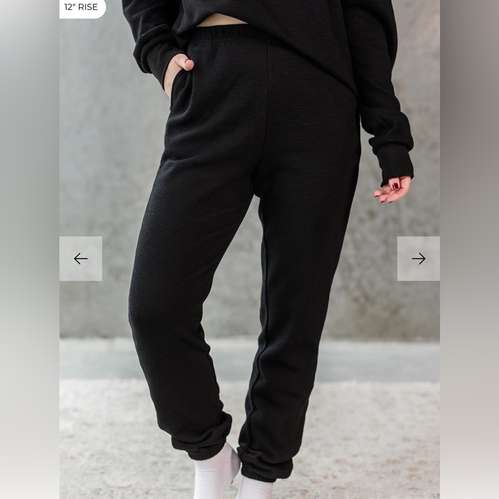 Waffle knit jogger